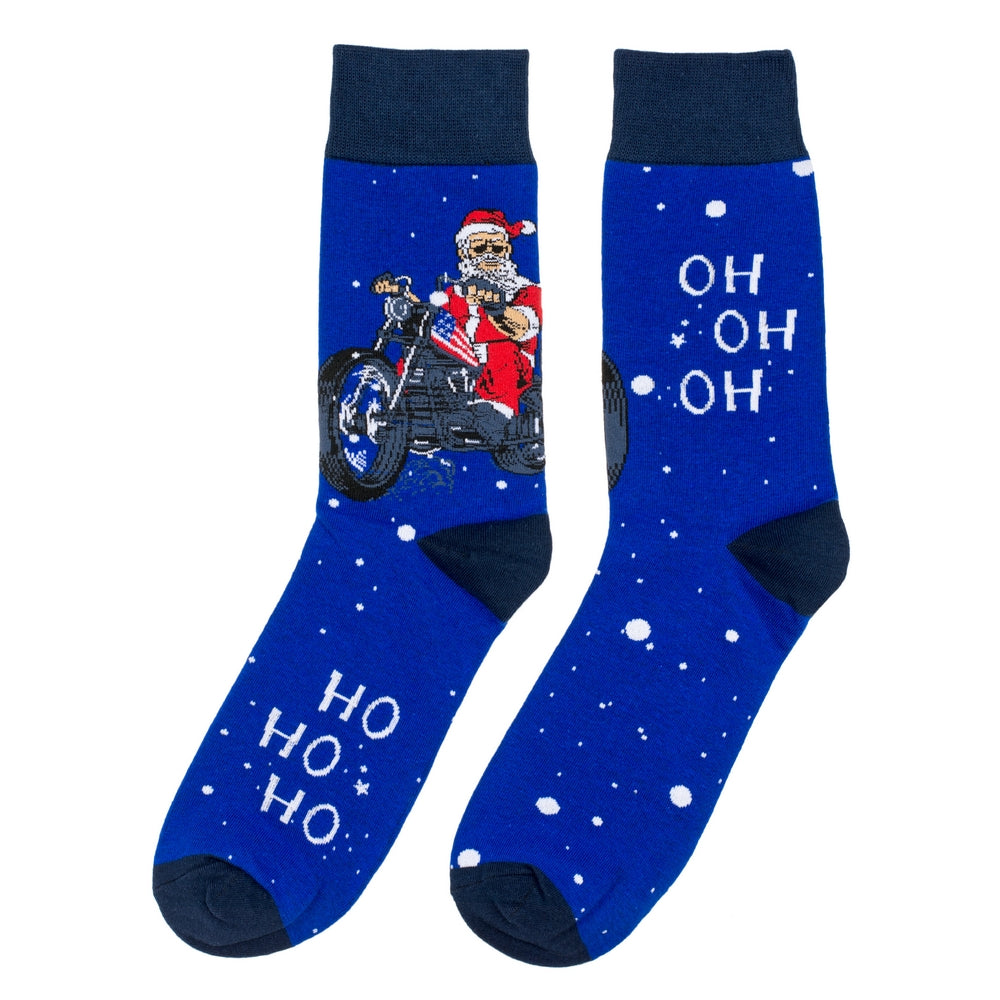 Biker Santa Socks