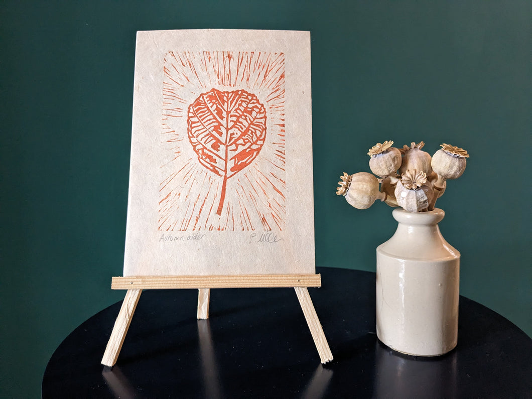 A5 Print Autumn Alder  - Orange