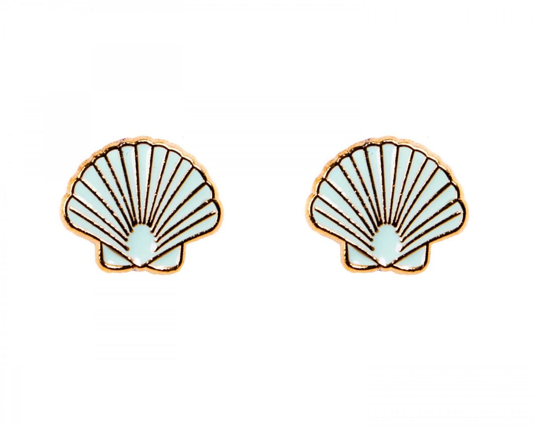 Shell Enamel Earrings