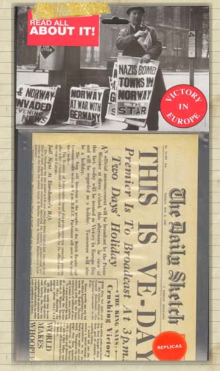 This is VE Day Replica Newspaper