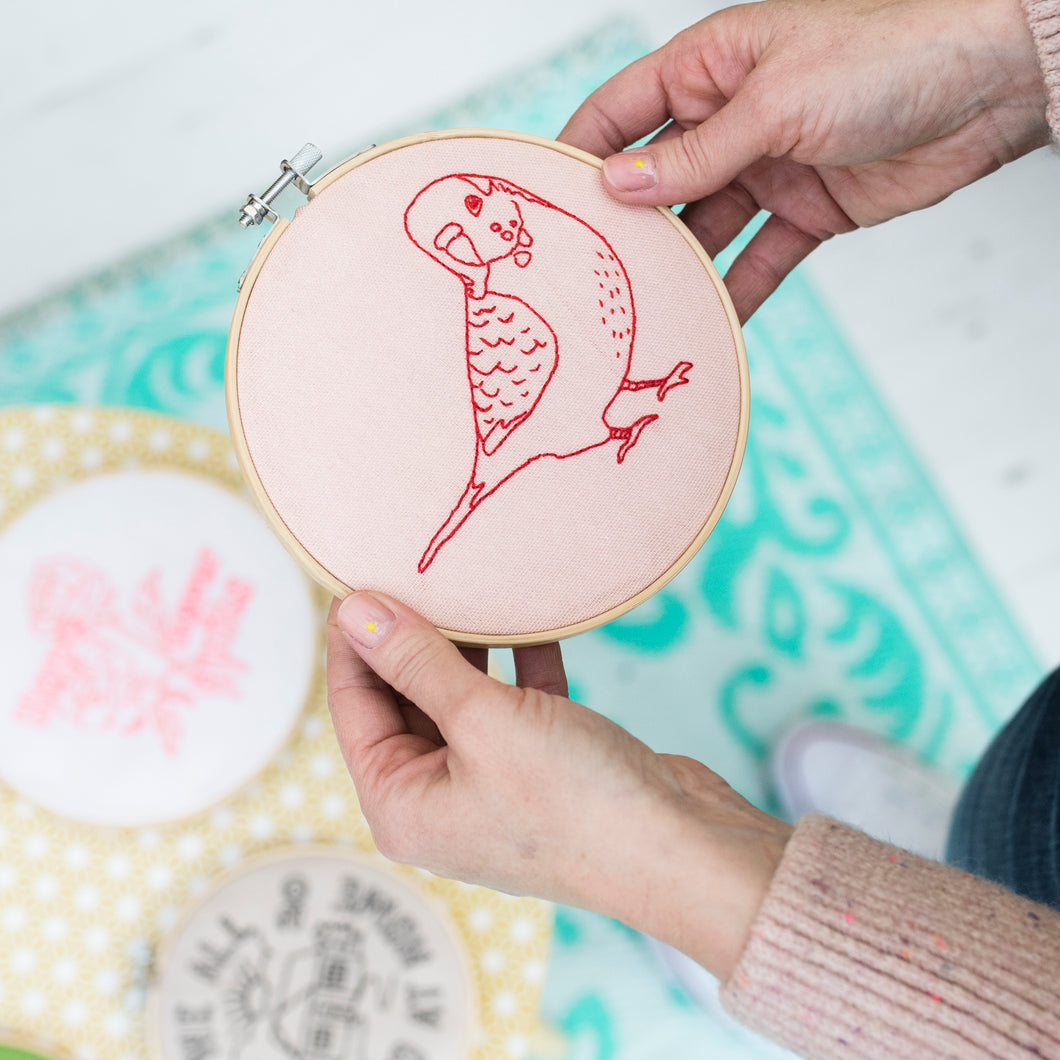 Budgie Embroidery Kit