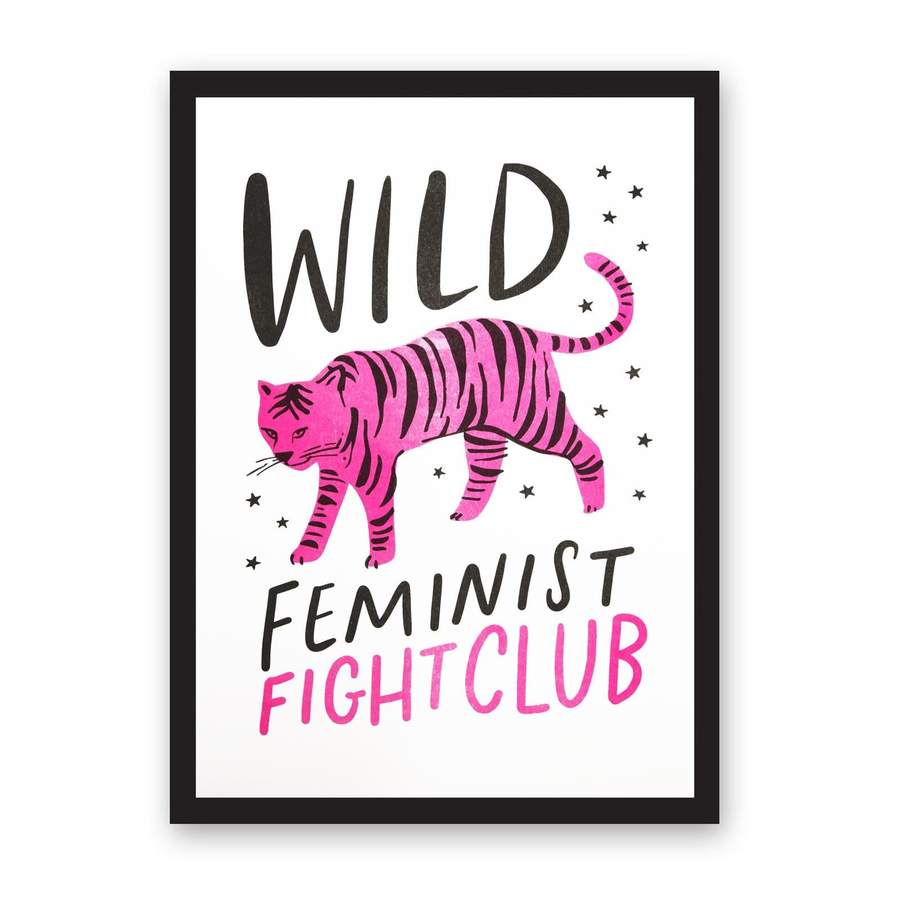 A3 Wild Feminist Fight Club Riso Print